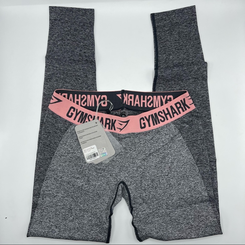 Gymshark flex leggings gray/baby pink size L